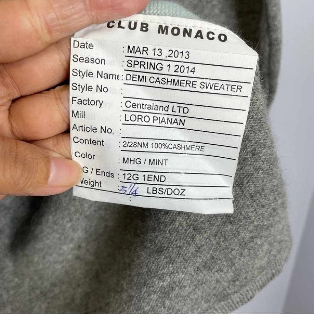 Club Monaco Color Block Cashmere Sweater - Picture 6 of 6
